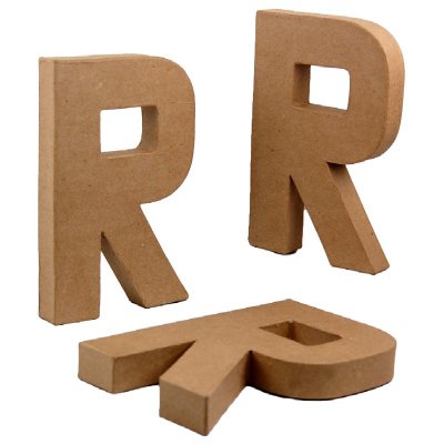 PaperMache Letter 8.25" R PACK OF 3