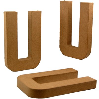 PaperMache Letter 8.25" U PACK OF 3