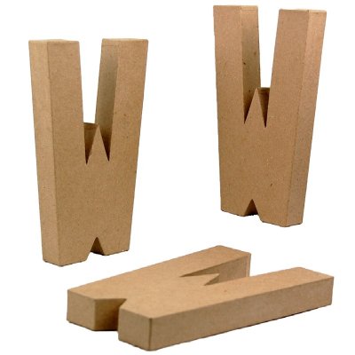 PaperMache Letter 8.25" W PACK OF 3