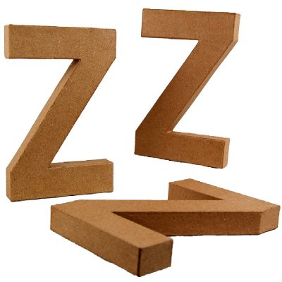 PaperMache Letter 8.25" Z PACK OF 3