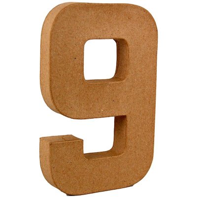 PaperMache Number 8.25" 9 PACK OF 3