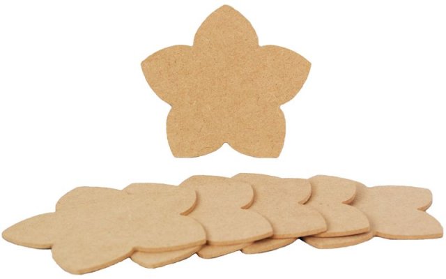 Pronty Crafts - MDF Flower Coasters (6pcs)