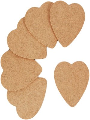 Pronty Crafts - MDF Heart - 7.7cm x 9cm (6pcs)