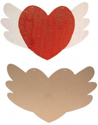 Pronty Crafts - MDF Heart with Angel Wings