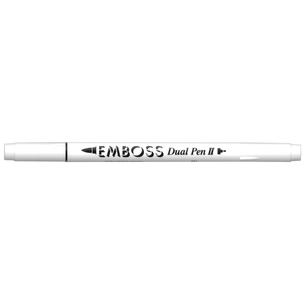 Emboss Clear Dual Pen (Brush & Chisel Tip)