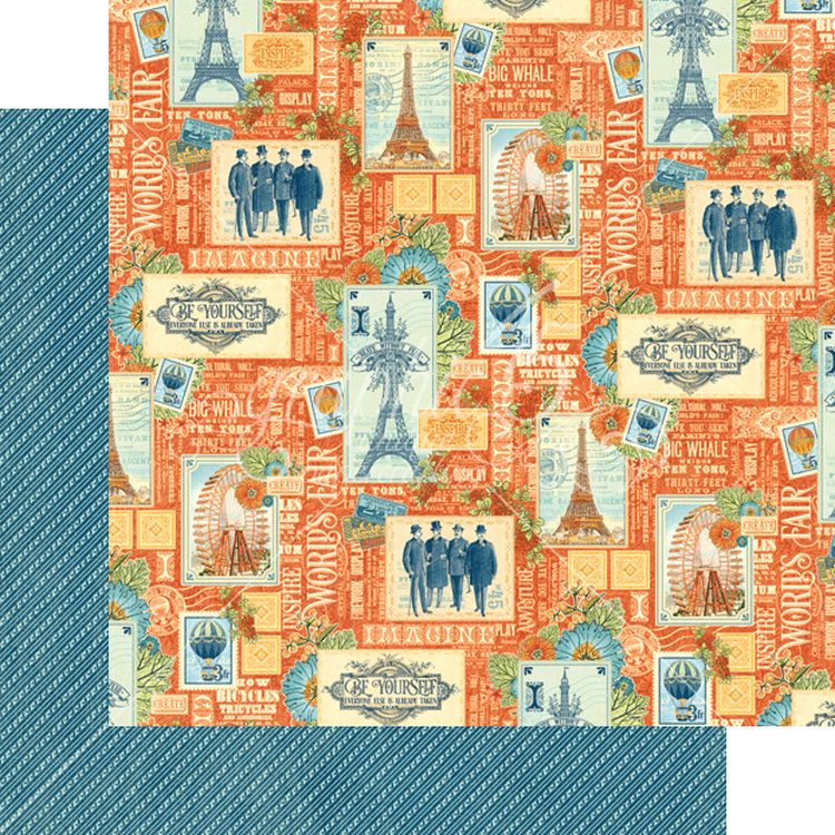 Graphic 45 - World's Fair - Envision Expo 12"x12" Paper (x10 Sheets)