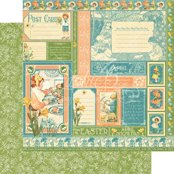 Graphic 45 - Children's Hour - April Collective 12"x12" Paper (x10sheets)