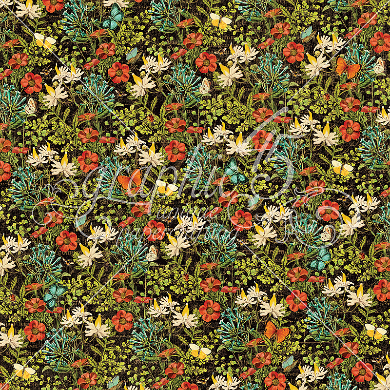 Graphic 45 - Nature Sketchbook - Wildflower Bouquet 12"x12" Paper (x10 Sheets)