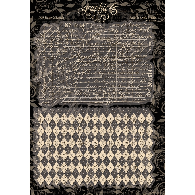 Graphic 45 - Script & Argyle Stamps