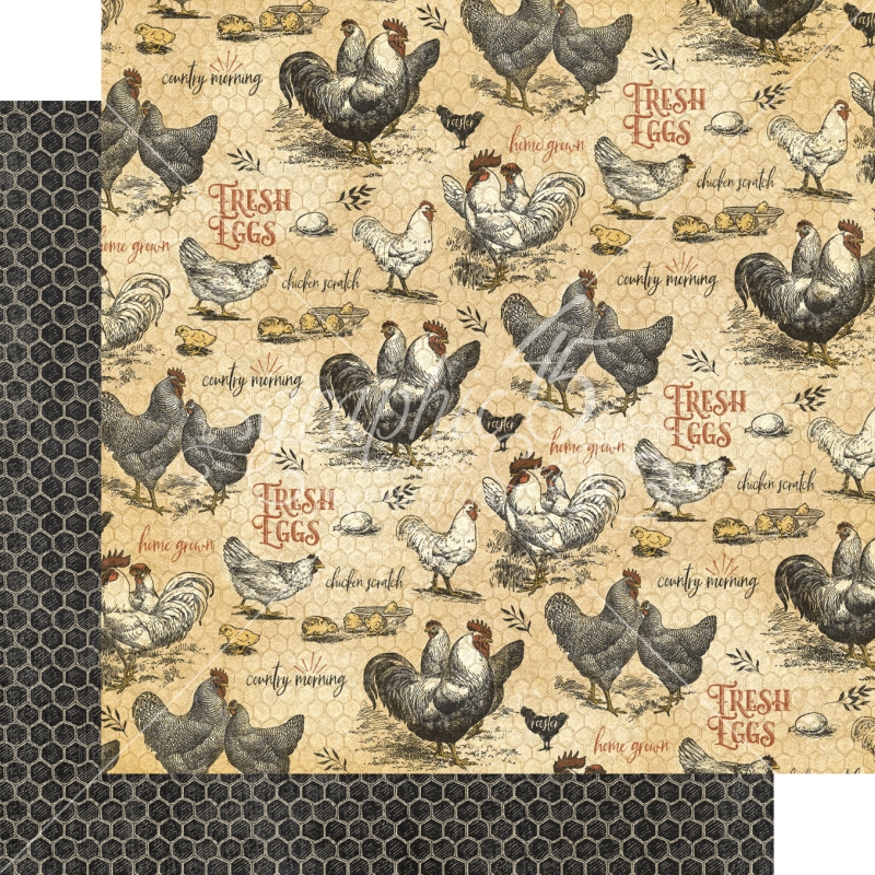 Graphic 45 - Farmhouse - Locally Grown 12"x12" Paper (x5 Sheets)