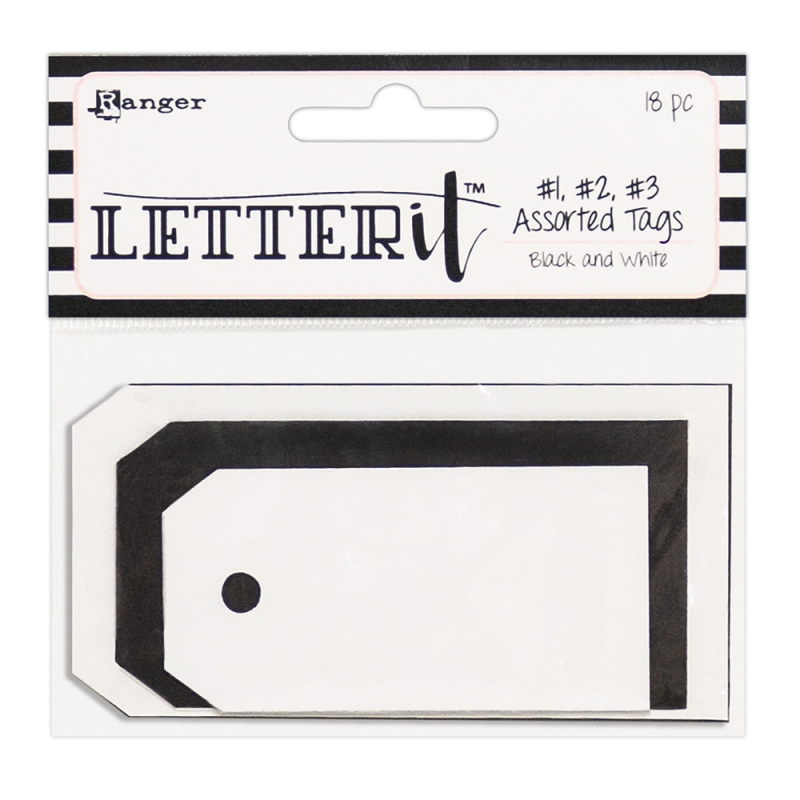 Ranger - Letter It - Tag Assortment (Black & White)