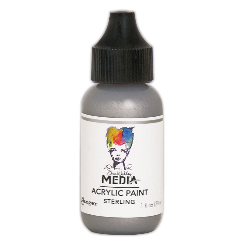 Dina Wakley MEdia Acrylic Paints - Sterling (1oz)