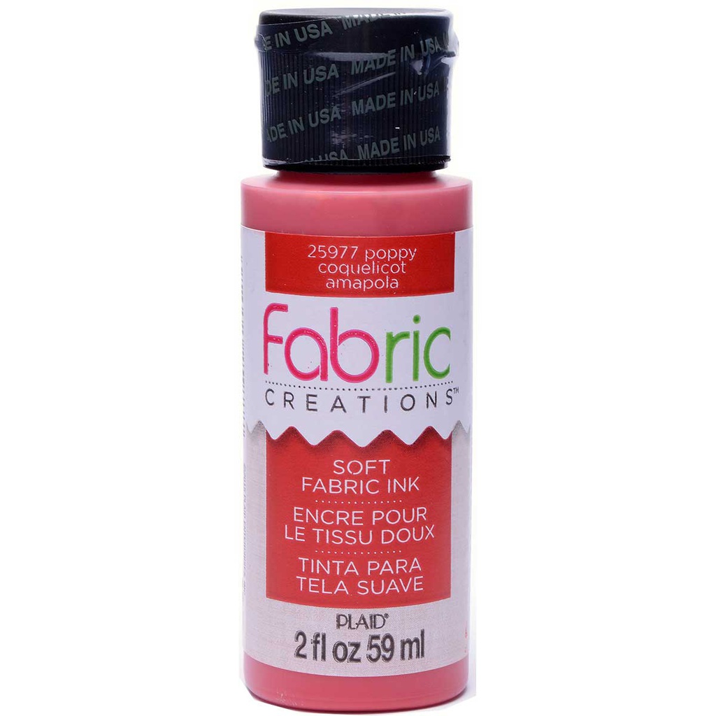 Plaid Fabric Creations™ Soft Fabric Ink – Poppy (2oz)