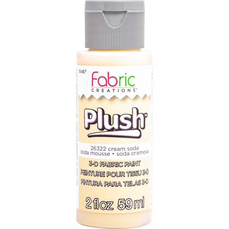 Plaid Fabric Creations™ 3D Plush Fabric Paint - Cream Soda (2oz)