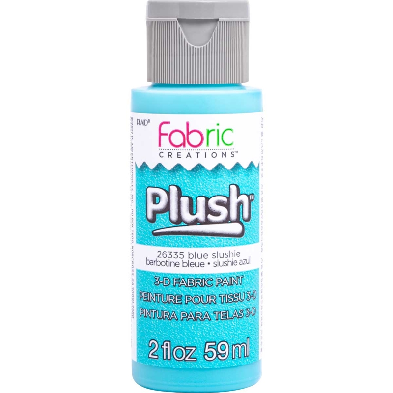 Plaid Fabric Creations™ 3D Plush Fabric Paint - Blue Slushie (2oz)