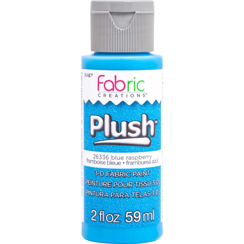 Plaid Fabric Creations™ 3D Plush Fabric Paint - Blue Raspberry (2oz)