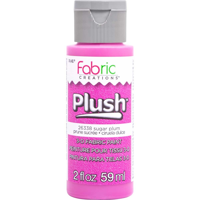 Plaid Fabric Creations™ 3D Plush Fabric Paint - Sugar Plum (2oz)