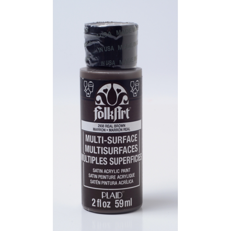 FolkArt Multi-Surface Satin - Real Brown (2oz)