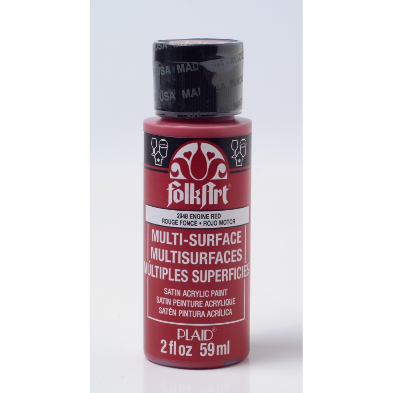 FolkArt Multi-Surface Satin - Engine Red (2oz)