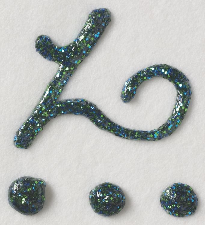 Plaid Fashion Relief™ Dimensional Fabric Paint – Glitter Peacock (1.1oz)