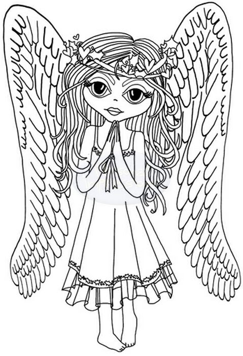 Polkadoodles Angel Pray stamp set