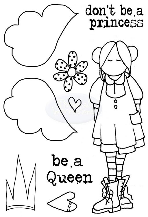 Polkadoodles Art Girl stamp set