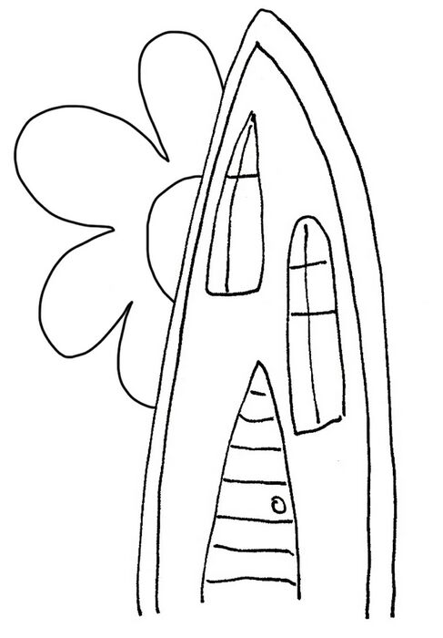 Polkadoodles Sunshine Houses stamp set