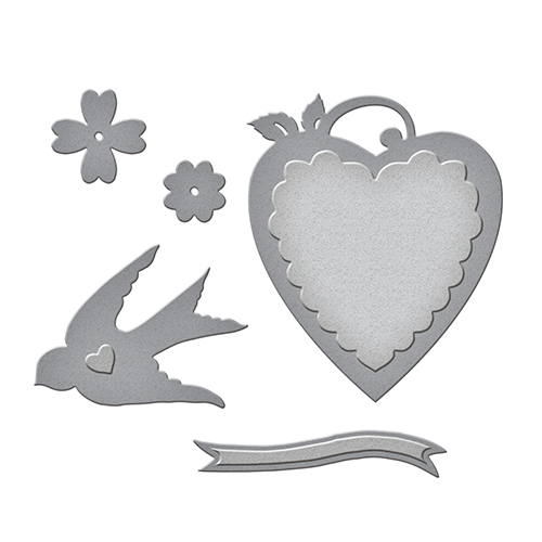 Spellbinders Shapeabilities - Swallow and Heart