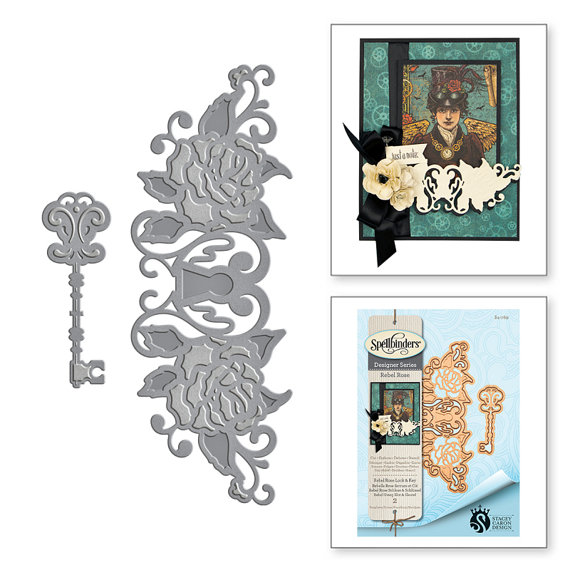Spellbinders - Rebel Rose Lock & Key