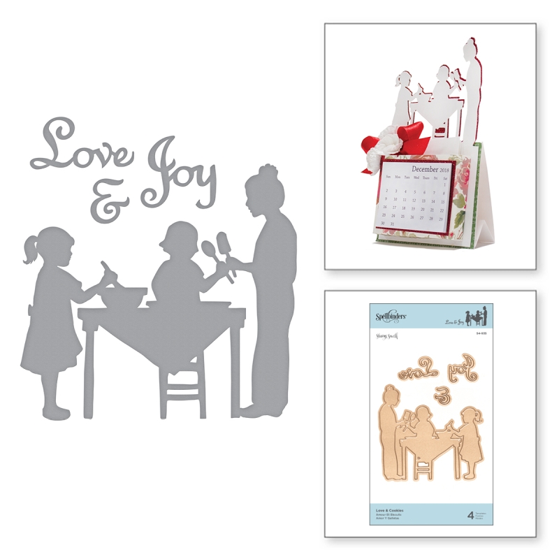 Spellbinders - Love & Cookies Etched Dies