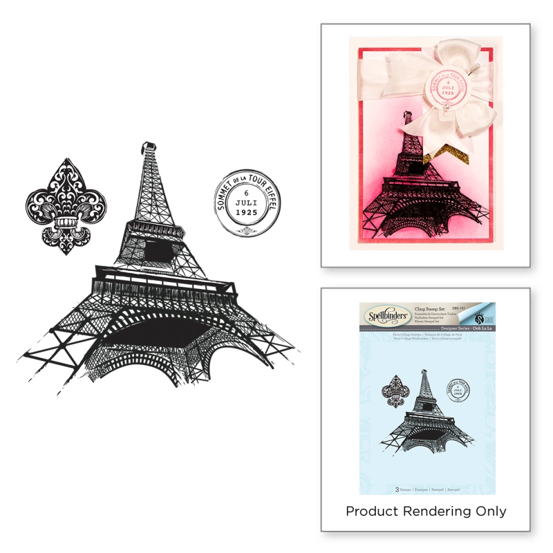 Spellbinders Paris Collage stamp set