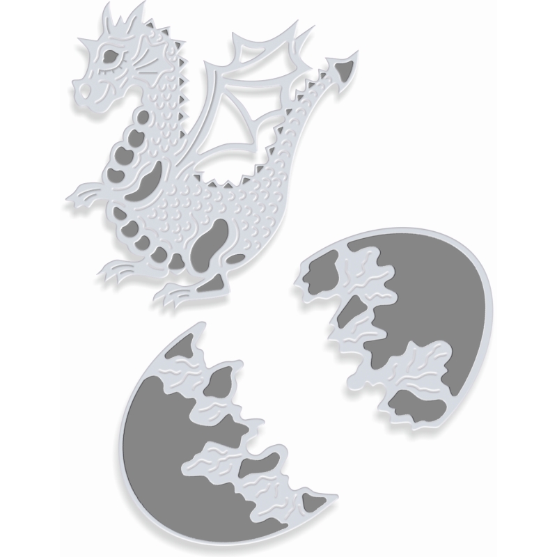 Sweet Dixie Baby Dragon & Egg die set