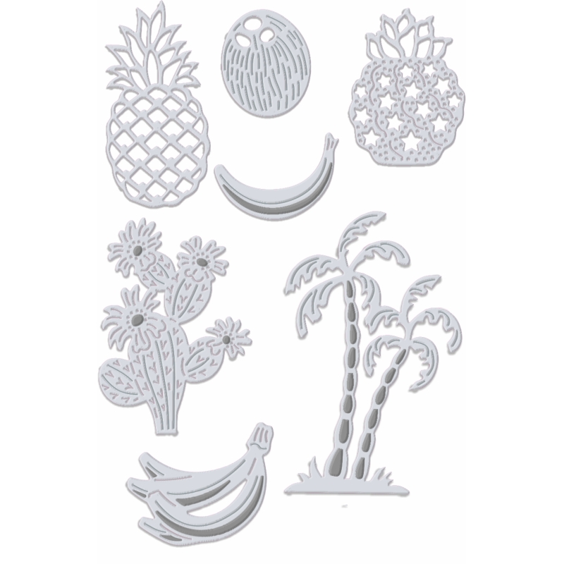 Sweet Dixie Fruit, Cacti & Palm Tree die set
