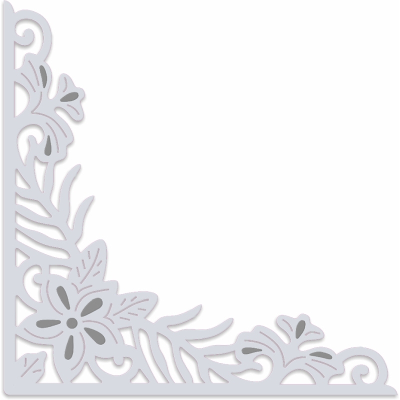 Sweet Dixie Tropical Flower Corner die set