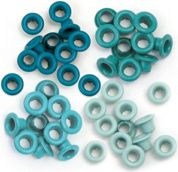 We R Memory Keepers 1/3" Eyelets - Aqua (x60)