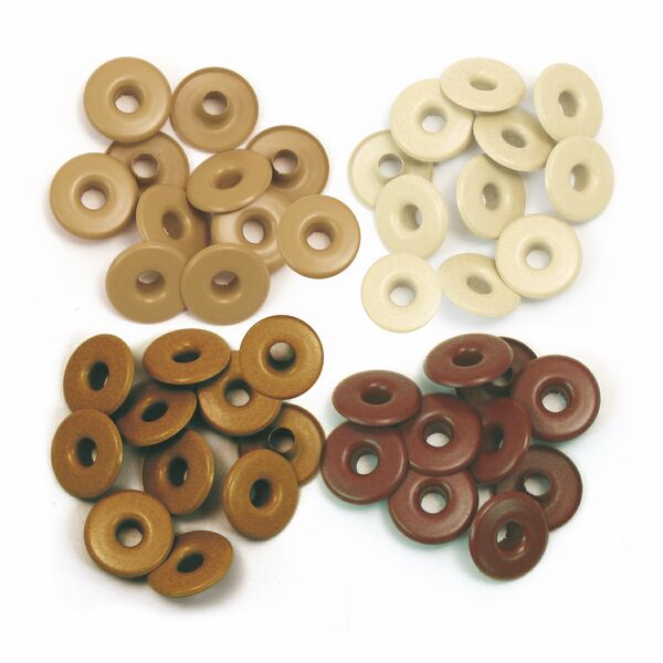 We R Memory Keepers 1/2" Wide Eyelets - Brown (x32)
