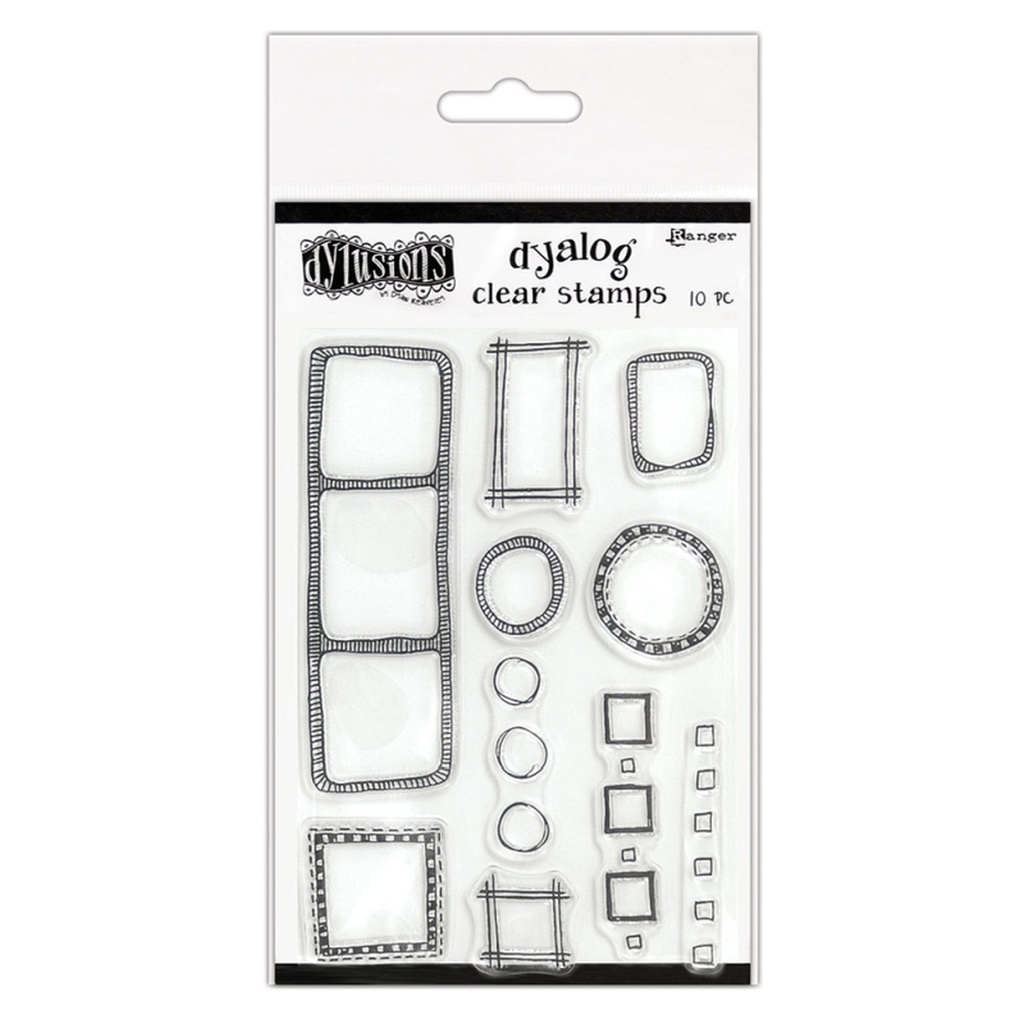 Dylusions Dyalog All the Right Boxes stamp set       