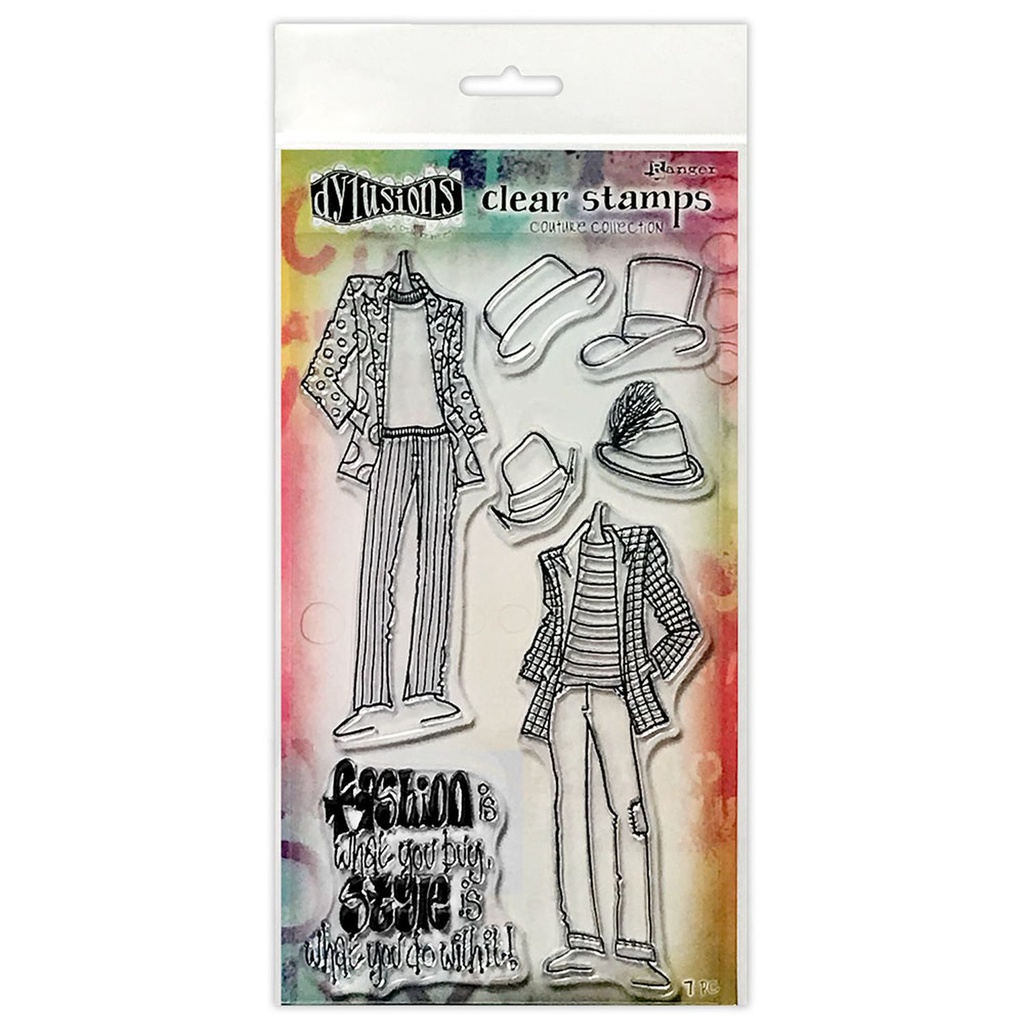 Dylusions Couture Stamp Sets - Man About Town (Duo)