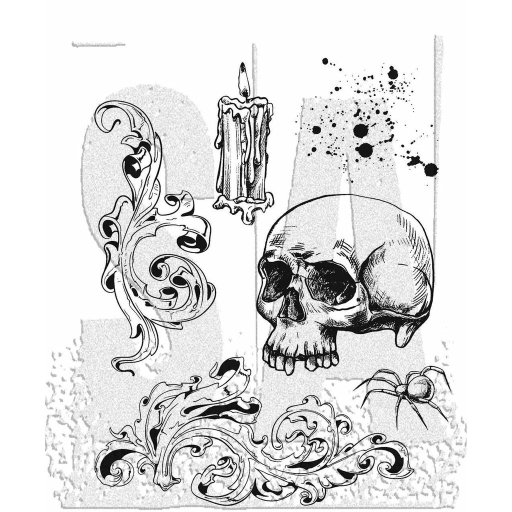 Tim Holtz - Stampers Anonymous - Cling Stamps - Foreboding
