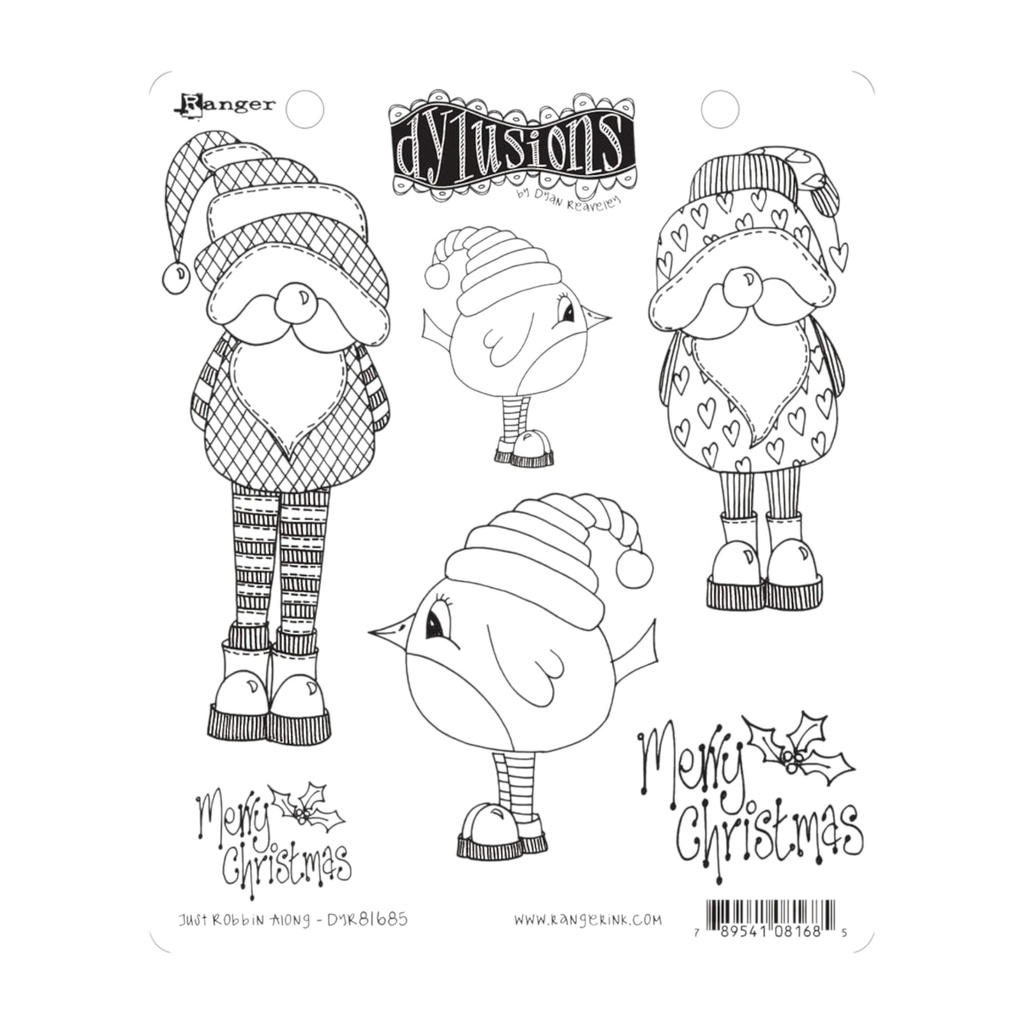 Dylusions Just Robbin Along stamp set