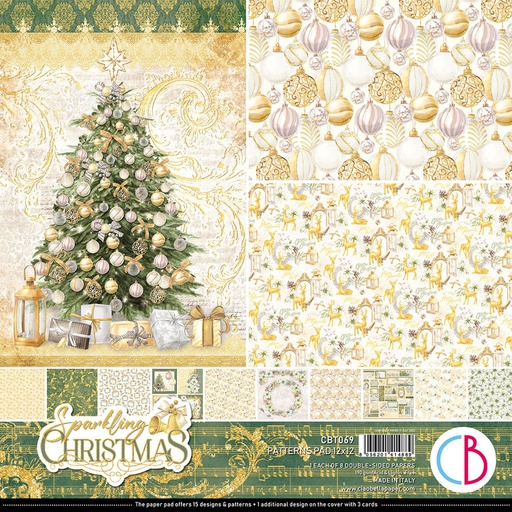 Ciao Bella Paper - Sparkling Christmas Patterns Pad (12x12)