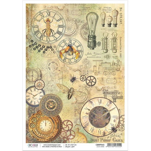 Ciao Bella Paper - Jules Verne A4 Rice Paper (5 pack)