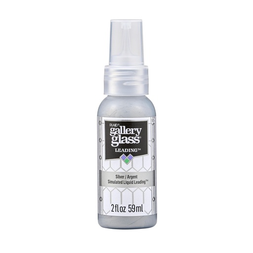 Plaid - Gallery Glass - 2oz - Liquid Lead Silver