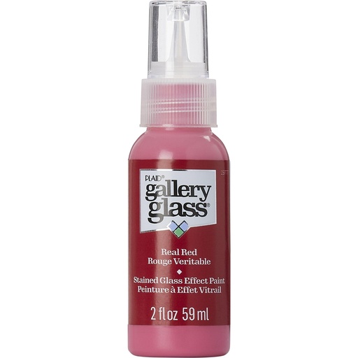 Plaid - Gallery Glass - 2oz - Real Red