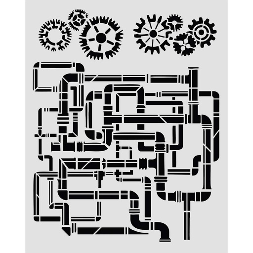 Stamperia - Gardens of Time - Tubes Stencil (20x25cm) 