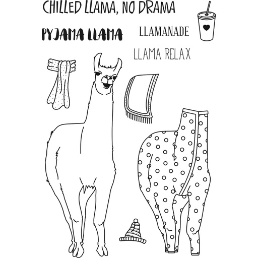 Sweet Dixie Llama Pyjama stamp set by Sharon Callis