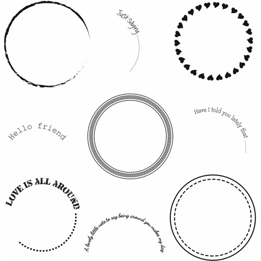 Sweet Dixie Circle Mini stamp set - Designed & sized for Mini Dies SDD393 to SDD416