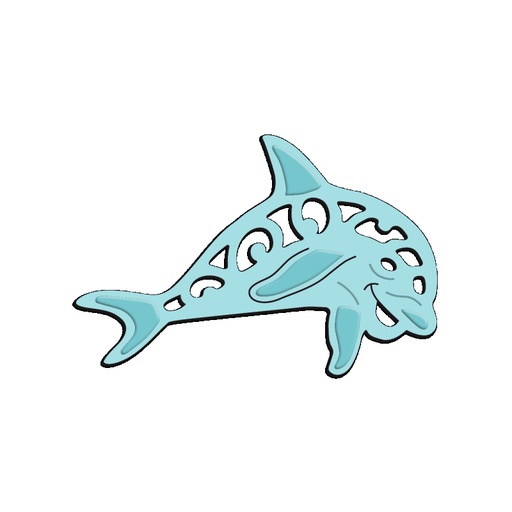 Sweet Dixie Dancing Dolphin die set