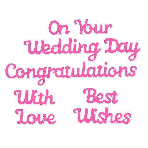 Sweet Dixie On Your Wedding Day Sentiments die set