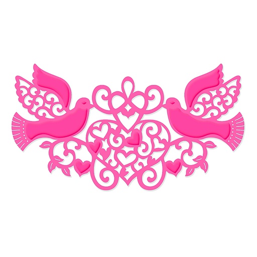 Sweet Dixie Doves & Hearts die set